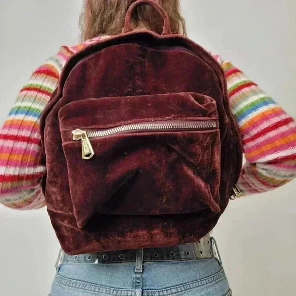 Vintage Y2K Aimee Kestenberg Woodside Velvet Mini Backpack - Picture 1 of 9
